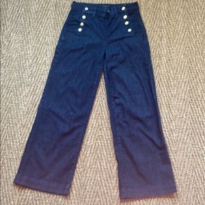 Ann Taylor petite "The Wide Leg" sailor jean